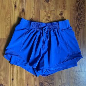 Running shorts with spandex liner